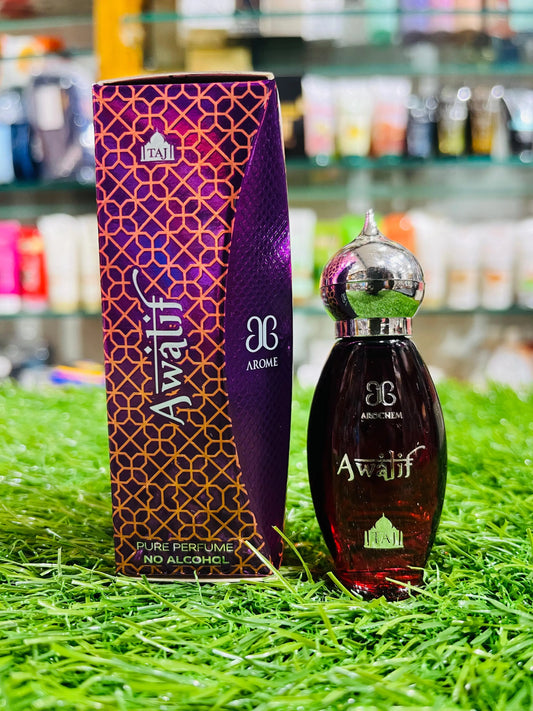 Arome Taj Edition Awatif Attar 9ml – Pure, Alcohol-Free Unisex Roll-On Perfume