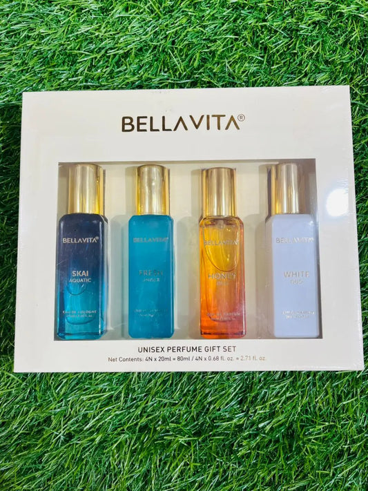 Bella Vita Luxury SKAI FRESH WHITEOUD HONEY OUD Unisex Perfume Gift Set – 4 x 20ml Premium Scents