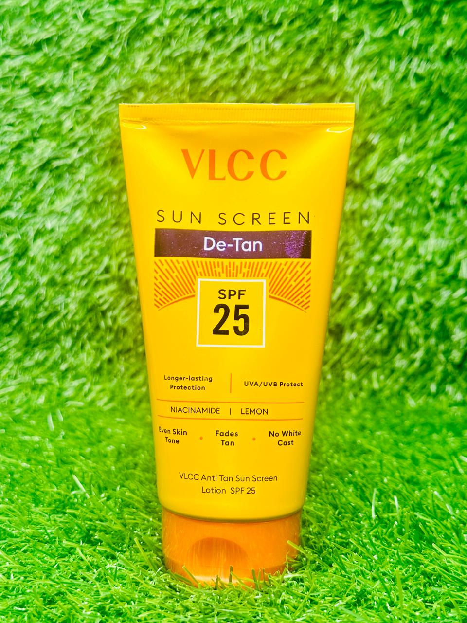 VLCC De - Tan Sun Screen Lotion - SPF 25-150ml | Helps in Protection Against Sun Damage | With Niacinamide & Kojic Acid.