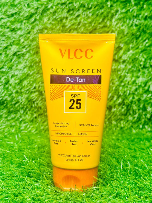 VLCC De - Tan Sun Screen Lotion - SPF 25-150ml | Helps in Protection Against Sun Damage | With Niacinamide & Kojic Acid.