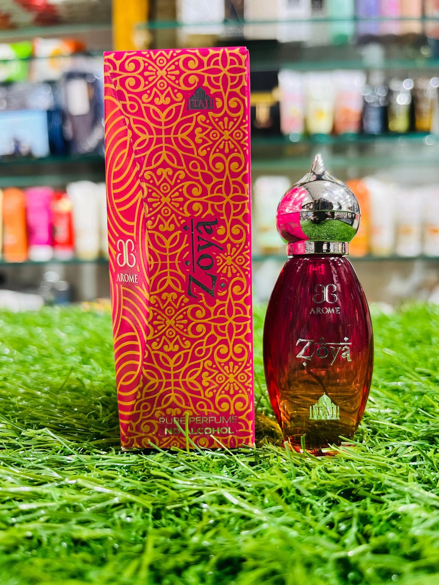 Arome Taj Edition Zoya Attar 9ml – Pure, Alcohol-Free Unisex Roll-On Perfume