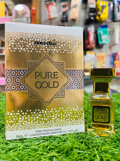 Trescho Pure Gold 20ml Attar – Luxury Concentrated Perfume Oil